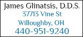 James Glinatsis, D.D.S. Sponsorship Banner